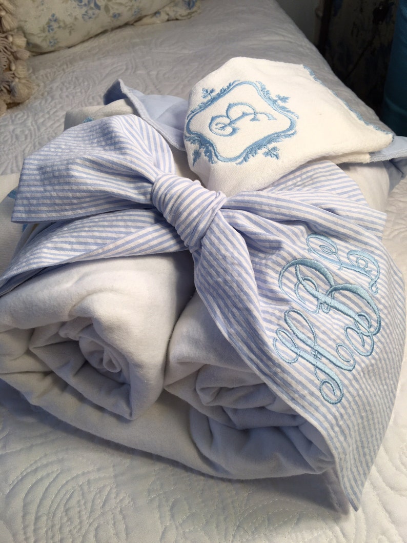 Baby Gift Set Baby Swaddle Personalized Quilted Blanket Etsy