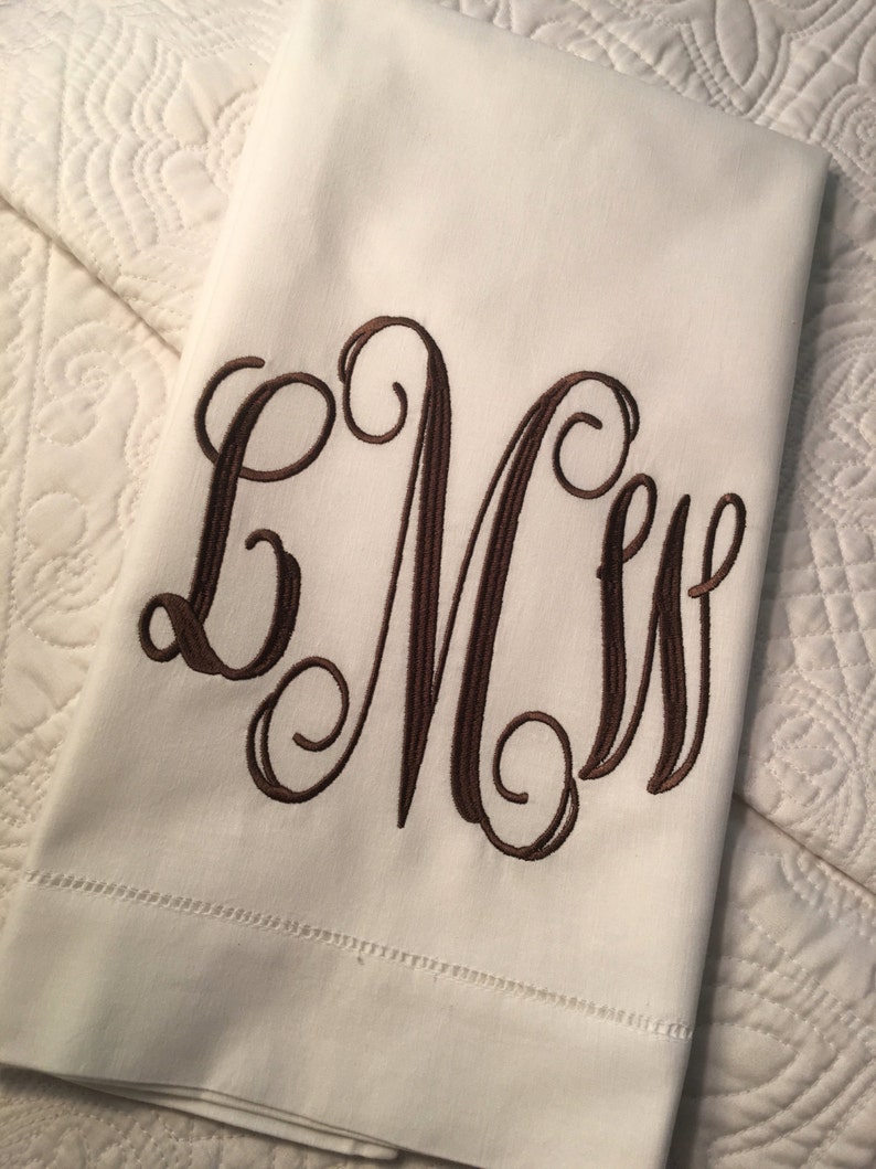 Hemstitched linen pillowcases square and rectangular size Etsy