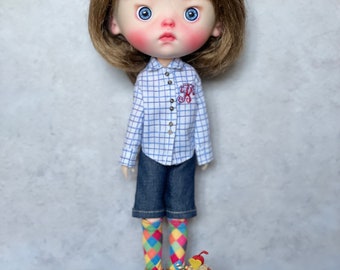 Blythe shirt- Blythe short - Blythe hair clip- Blythe stockings