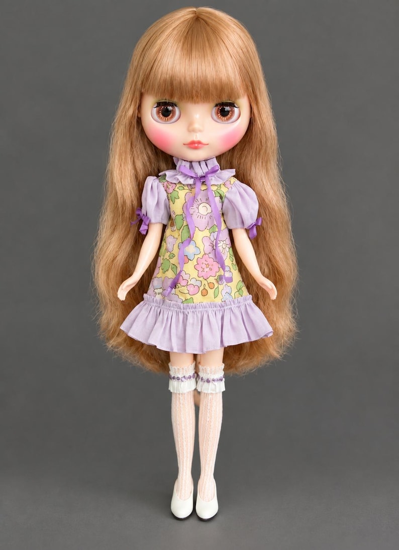 Blythe Liberty Julie Belle pink floral dress or Lilac image 3