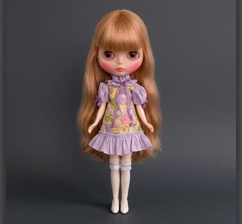 Blythe Liberty Julie Belle pink floral dress or Lilac image 9