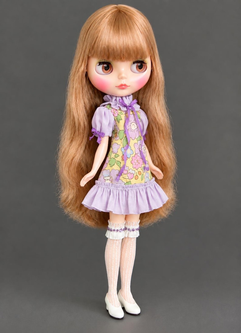 Blythe Liberty Julie Belle pink floral dress or Lilac image 5