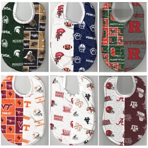 College House Divided Baby Bibs made with NCAA fabric Handmade image 5