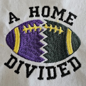 Embroidered House Divided Onesies - Handmade to order