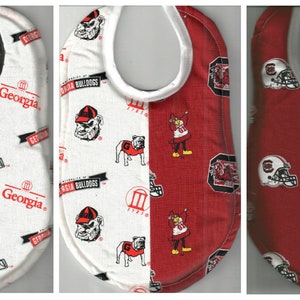 College House Divided Baby Bibs made with NCAA fabric Handmade image 8