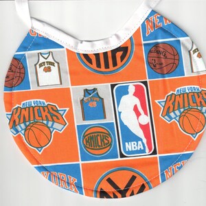 Handmade Basketball Newborn Bibs Created with NBA Fabric