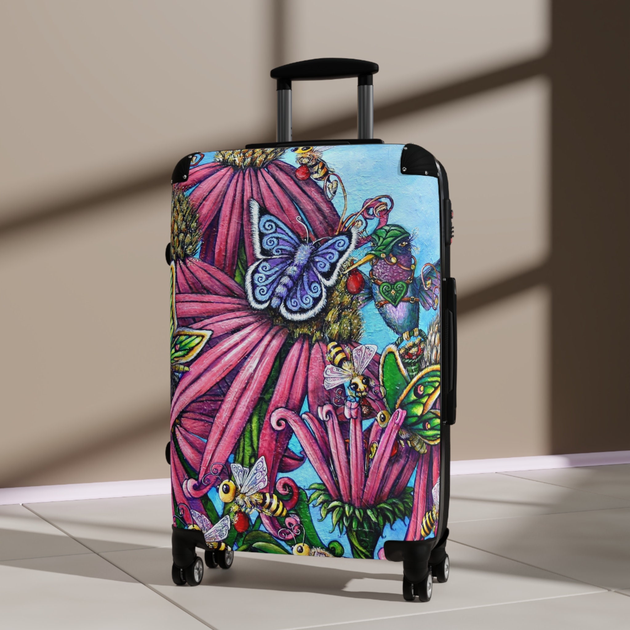 Personalized Luggage by Deedee Draz Art Unique Hand-painted 