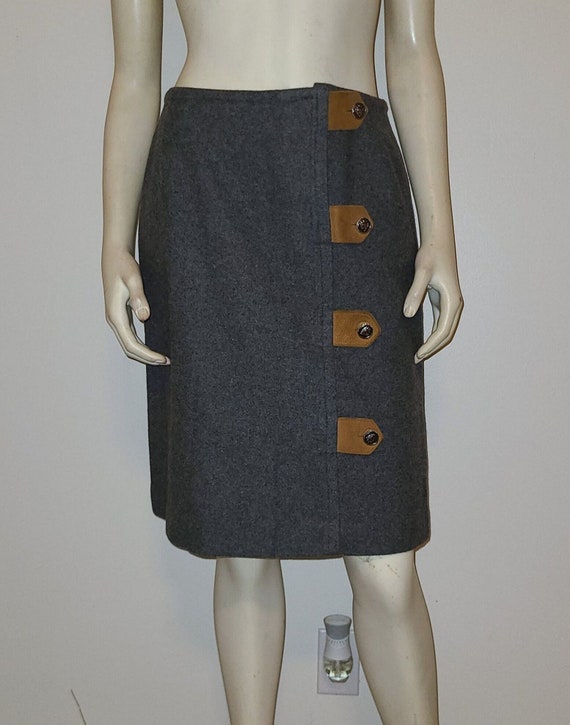 Vintage Wool Military Style Steampunk Skirt