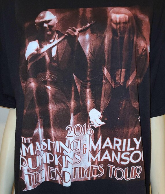 Smashing Pumpkins Marilyn Manson 2015 the End Times Tour Shirt 