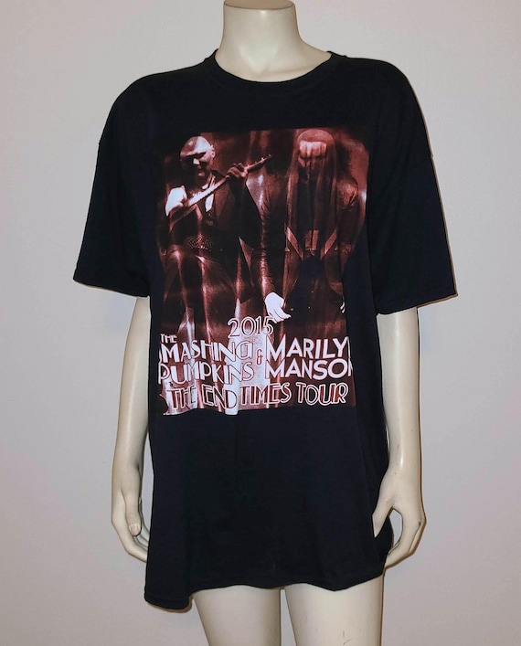 Smashing Pumpkins Marilyn Manson 2015 the End Times Tour Shirt 