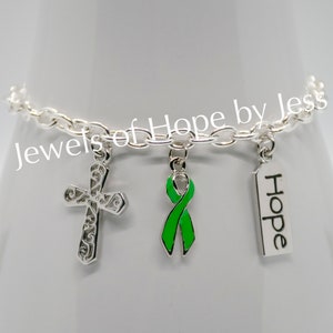 Gallbladder/Bile Duct Cancer Awareness Ribbon Charm Bracelet