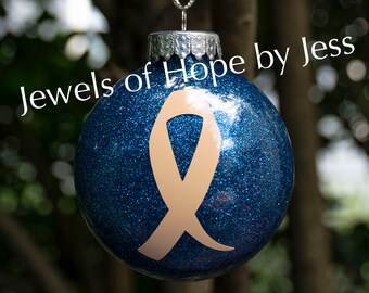 Uterine Cancer Awareness Ribbon Holiday/Christmas Ornament
