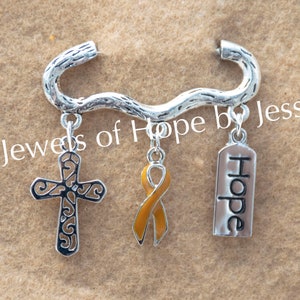 Apéndice Cáncer Concienciación Cinta Encanto Broche