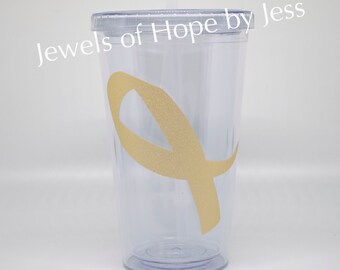 Childhood Cancer Awareness Ribbon Tumbler