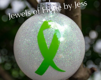 Nonhodgkin's Lymphoma Awareness Ribbon Holiday/Christmas Ornament