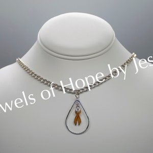 Appendix Cancer Awareness Ribbon Necklace