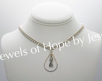 Carcinoid/Neuroendocrine Cancer Awareness Ribbon Necklace