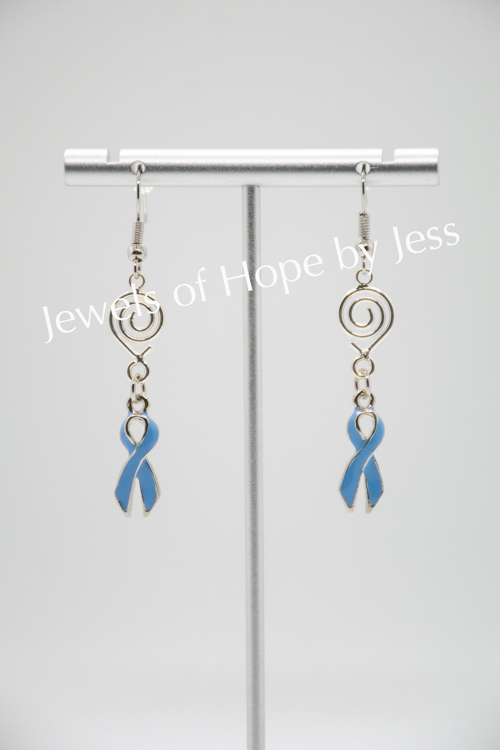 Prostate Cancer Awareness Ribbon Spiral Earrings - Etsy