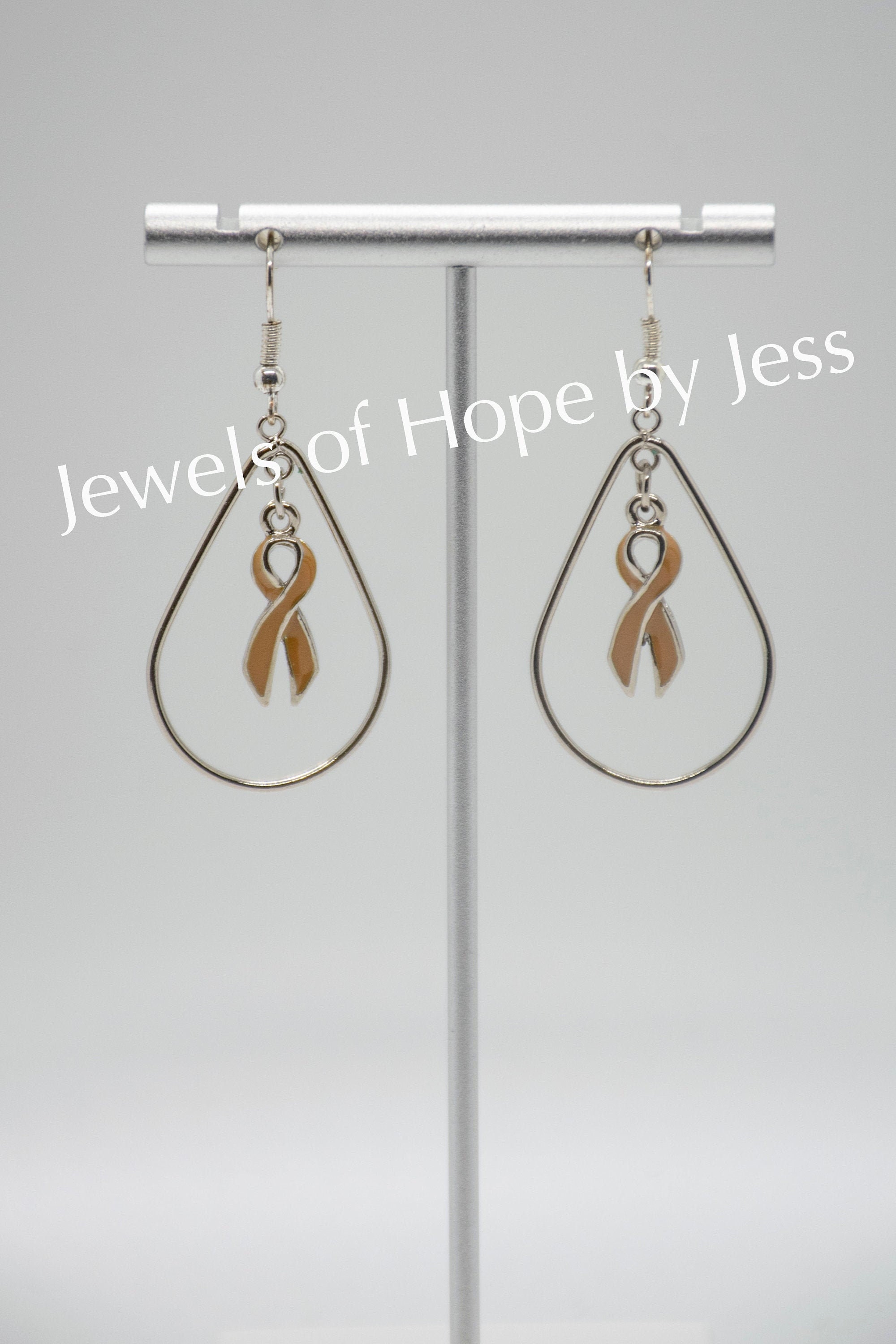 Appendix Cancer Awareness Ribbon Hope Drop Earrings - Etsy