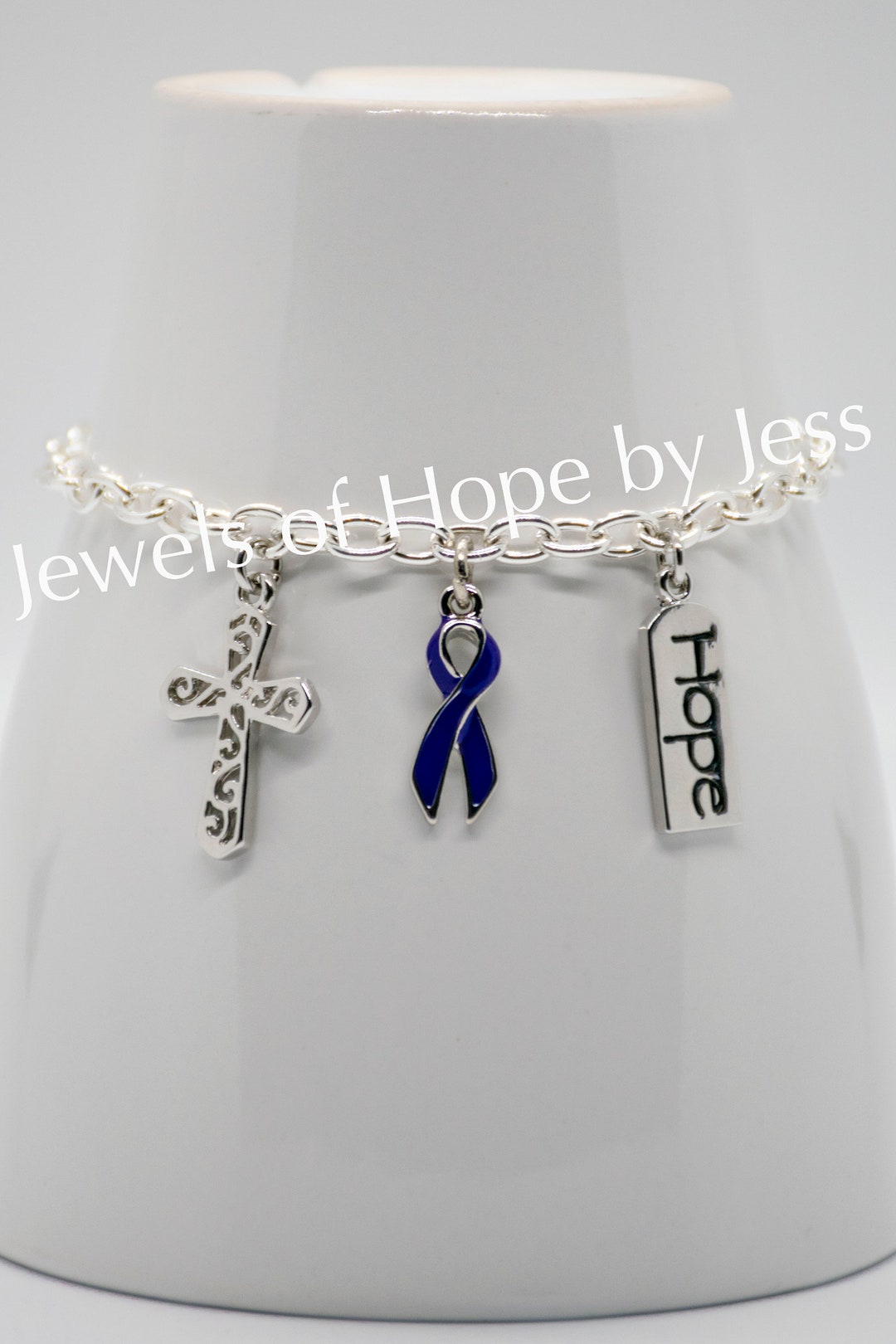 Pancreatic Cancer Awareness Ribbon Charm Bracelet - Etsy