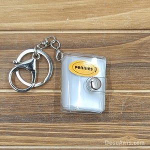 Elongated Coin Book Keychain for Pressed Pennies (COINS NOT INCLUDED)
