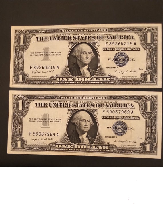1957B $1 One Dollar Silver Certificate Crisp Uncirculated Condition Great Value