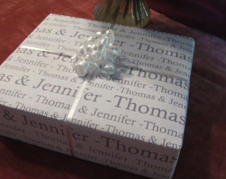 Personalized Wedding Gift Paper Wrapping Paper Bride and Etsy
