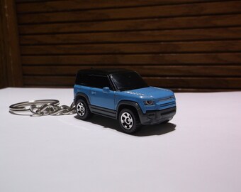 2022 Land Rover Defender Custom Made Keychain Blue