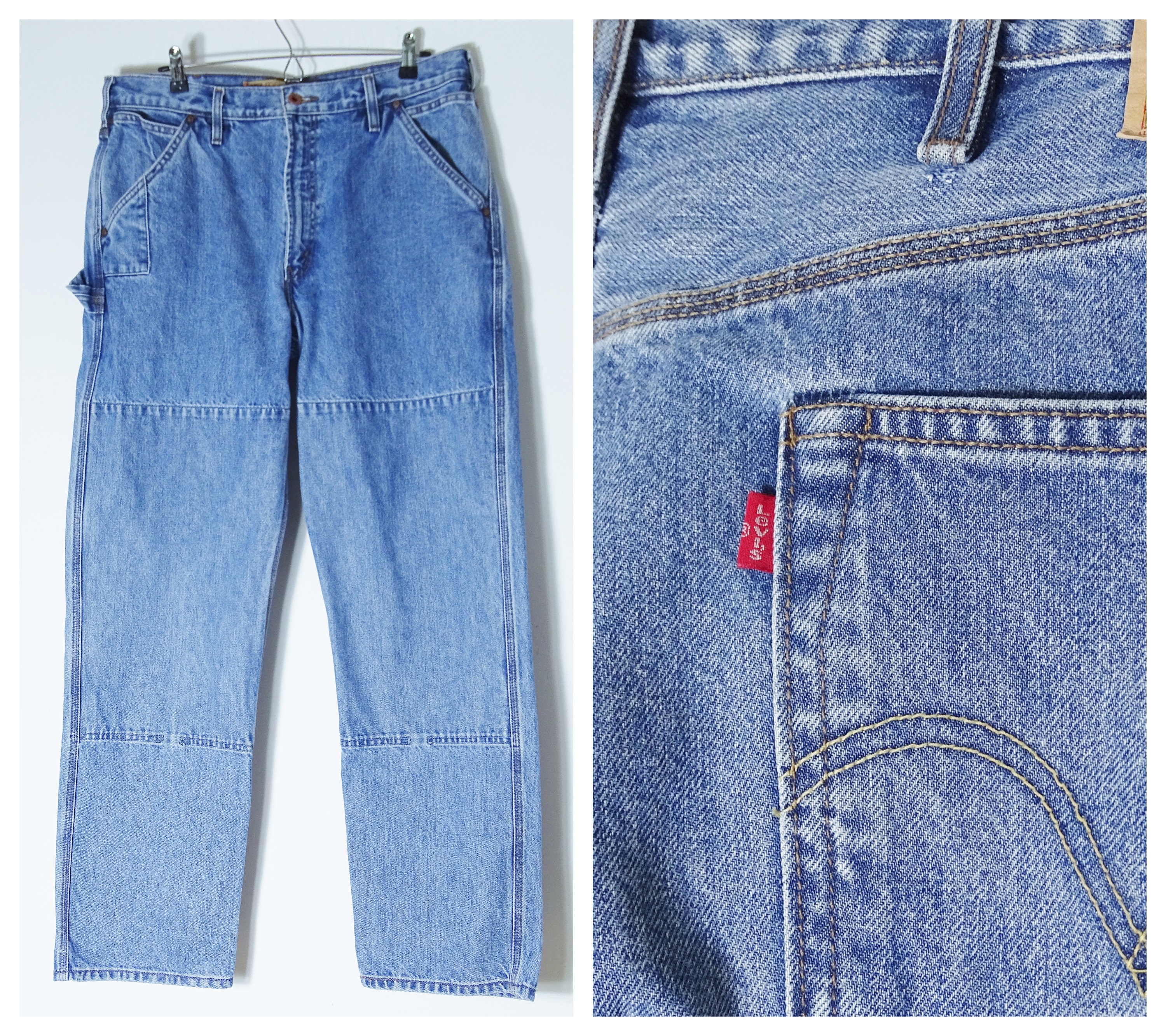 90s Levis 550 Red Tab Stonewash Blue Utility Workwear