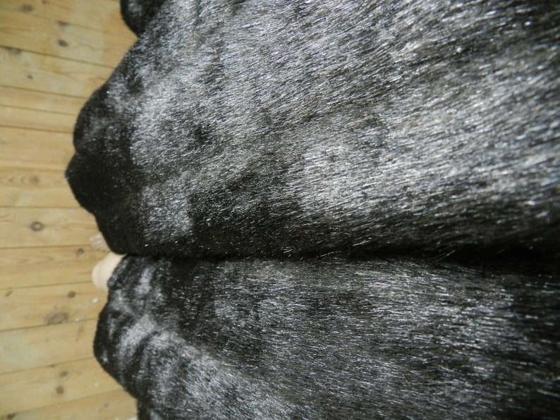 80s 90s dark chocolate brown faux fur faux mink winter coat Oversized collar longline L ~ XL