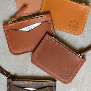 Cartera de cuero con cremallera, Monedero de cuero, Cartera de cuero, Cartera con cremallera, Cartera con cremallera, Cartera, Cartera minimalista, Cartera de hombre, Cartera de mujer