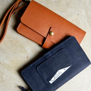Cartera de piel con forma de acordeón, monedero, cartera de piel para mujer, cartera de piel, cartera de piel, cartera de piel, regalo para mujer imagen 1