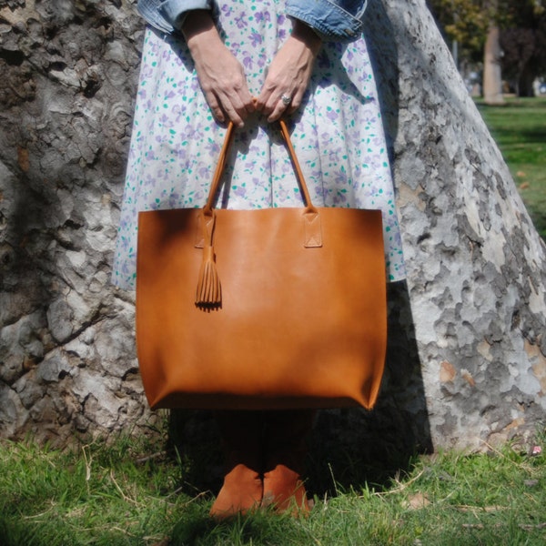 Everyday Leather Tote Bag / Leather Tote / Leather Bag / Leather Handbag / Women's Leather tote / Leather Purse / Tote Bag / Handbag