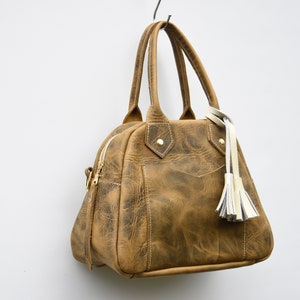 Baby Bea Leather Crossbody Bag, Leather Crossbody Purse, Leather Handbag, Small Leather Crossbody, Crossbody Bag, Cross Body Bag, Zipper bag image 5