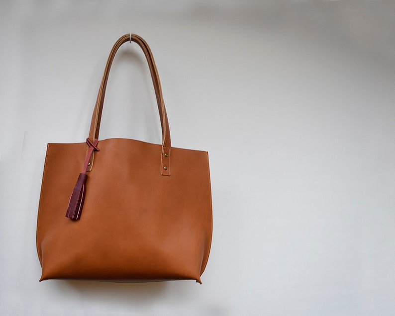 leather tote bag etsy