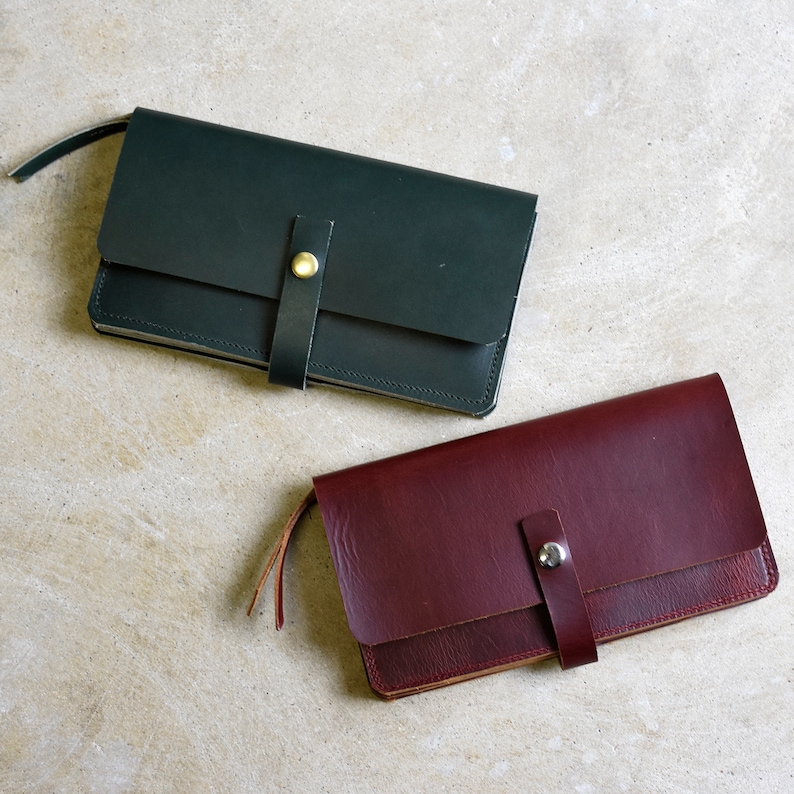 Accordion Leather Wallet Wallet Purse Womens Leather Wallet Etsy