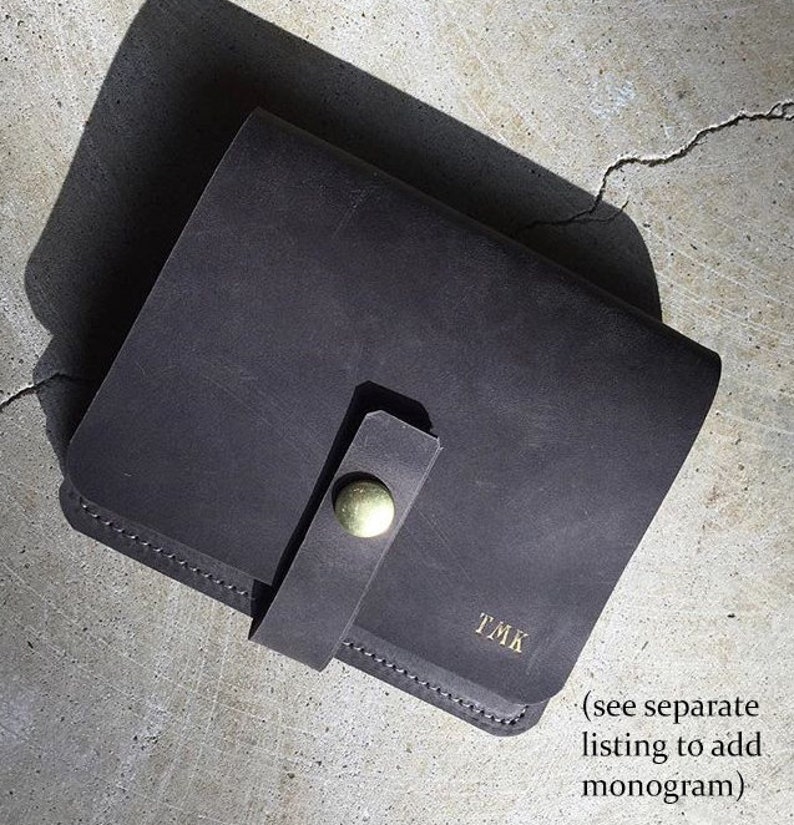 Cartera pequeña de cuero tipo acordeón, Cartera de cuero para mujer, Cartera de cuero, Cartera de cuero hecha a mano, Cartera de mujer tipo clutch imagen 6