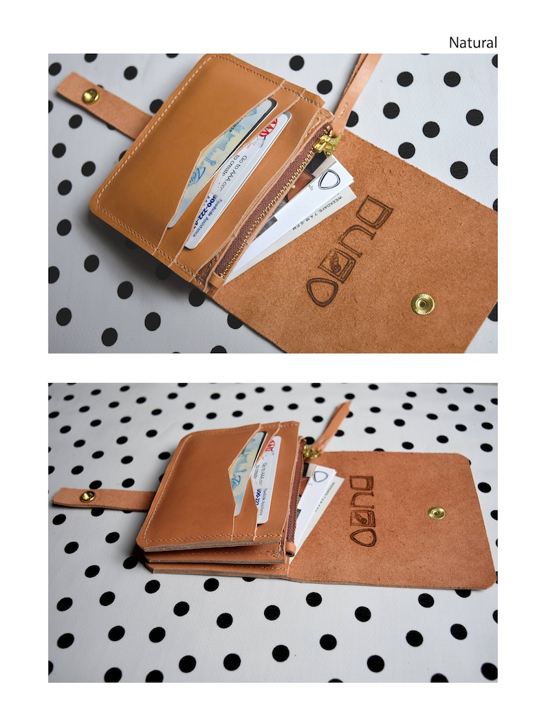 Cartera pequeña de cuero tipo acordeón, Cartera de cuero para mujer, Cartera de cuero, Cartera de cuero hecha a mano, Cartera de mujer tipo clutch Ginger
