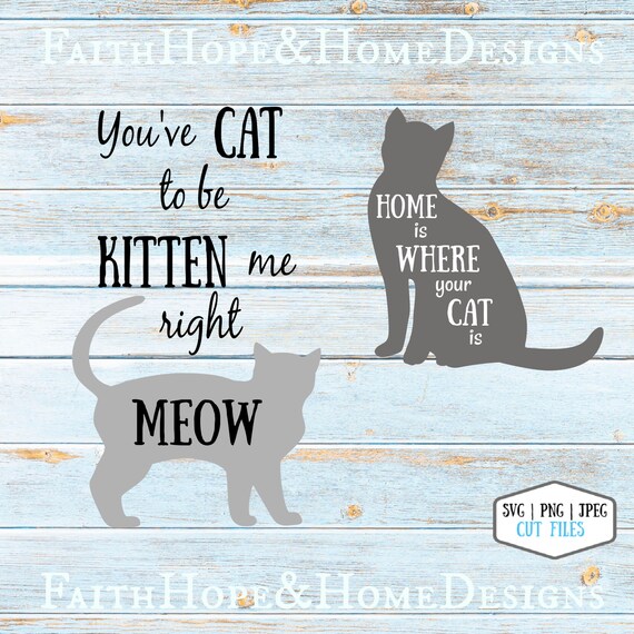 Cat Lover's Quote Bundle SVG PNG File for cutting with Cricut Silhouette, Cat Lover's Quote, pets, cat life