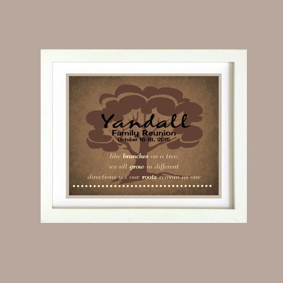 Personalized Family Print - Family Tree Grow Together Roots Printable WallAart Poster 8x10 Digital Download e-Print