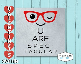 U Are Spectacular SVG – Glasses Pun Quote, Vision Test (Digital Download)