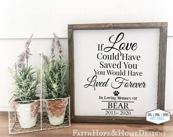Pet Memorial Quote SVG, In Loving Memory, Cricut, Silhouette (Digital File)