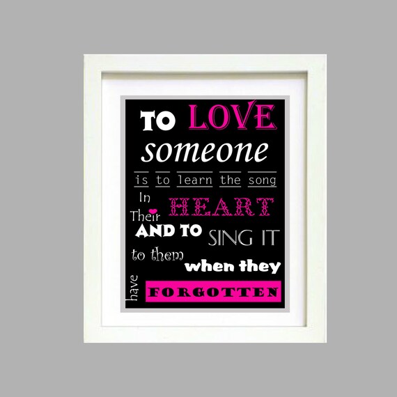 To Love Someone Inspirational wall poster 8x10 Digital Art Printable, Great Wedding, Anniversary Gift