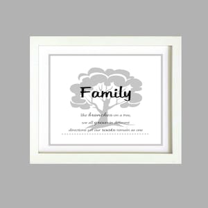Family Quote Print | Branches on a Tree | Family Roots | Wall Art Printable | Digital Download | JPEG