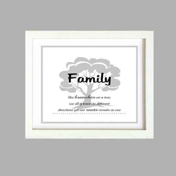 Family Quote Print | Branches on a Tree | Family Roots | Wall Art Printable | Digital Download | JPEG