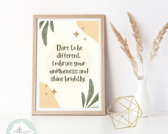 Inspirujące cytaty – wystrój biura w stylu boho, zestaw 12 sztuk (do pobrania w wersji cyfrowej)