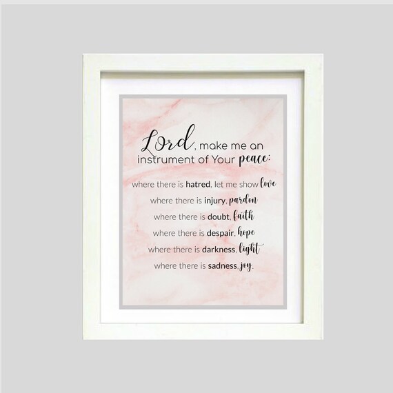 Instrument of Peace inspirational Scripture Art Bible Verse Christian Inspirational wall poster digital copy only 8x10 Printable,