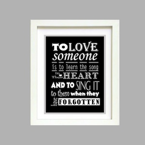 To Love Someone Inspirational wall poster 8x10 Digital Art Printable, Great Wedding, Anniversary Gift