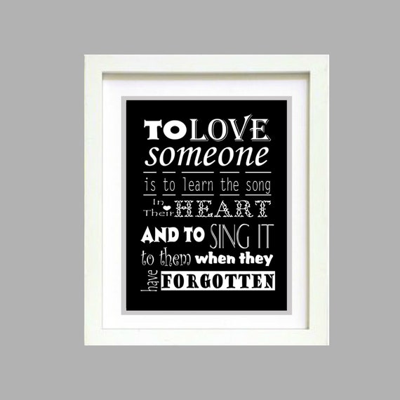 To Love Someone Inspirational wall poster 8x10 Digital Art Printable, Great Wedding, Anniversary Gift