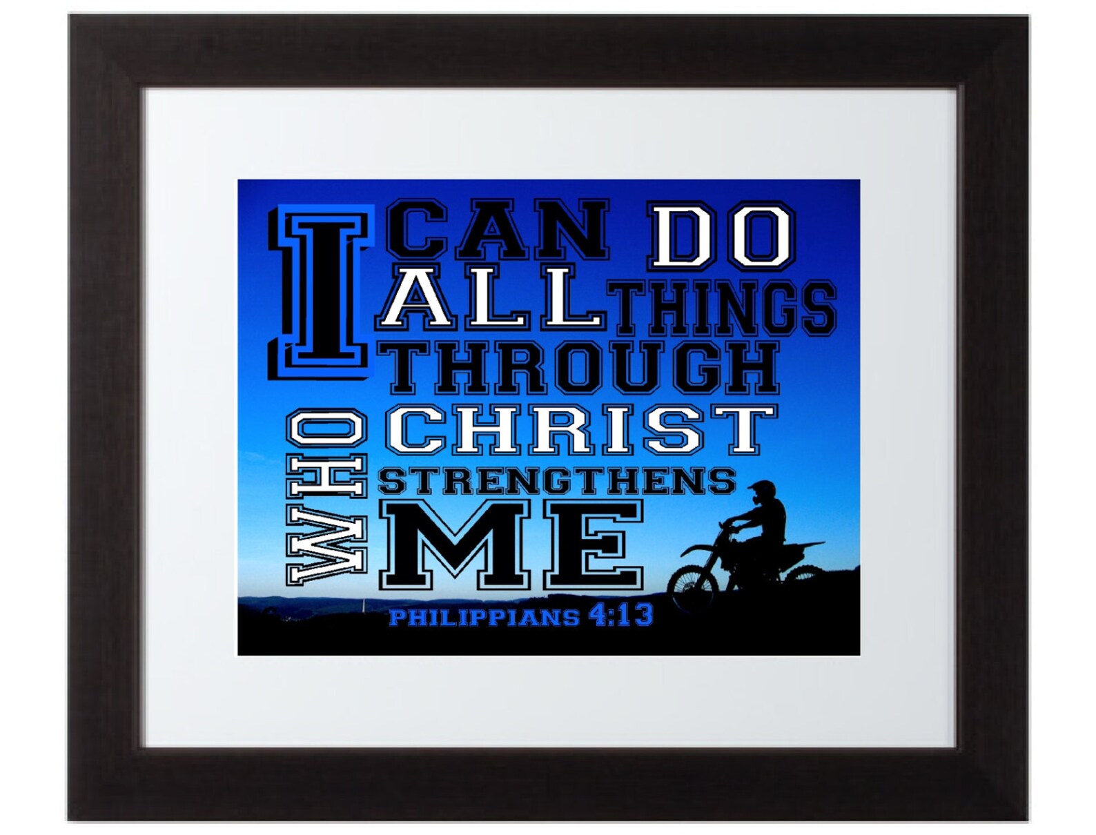 Motorcycle Dirt Bike Scripture Art Bible Verse Christian Etsy